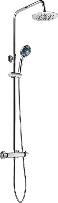 Lyra Round Thermostatic Shower Bar Set with 200mm Rainfall Head