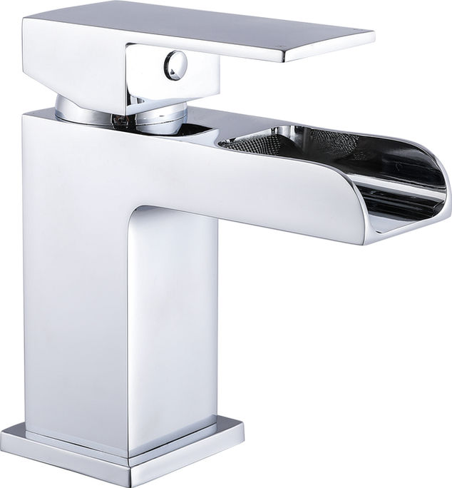 Cascade Chrome Waterfall Basin Tap – Cloakroom Size, 35mm Cartridge