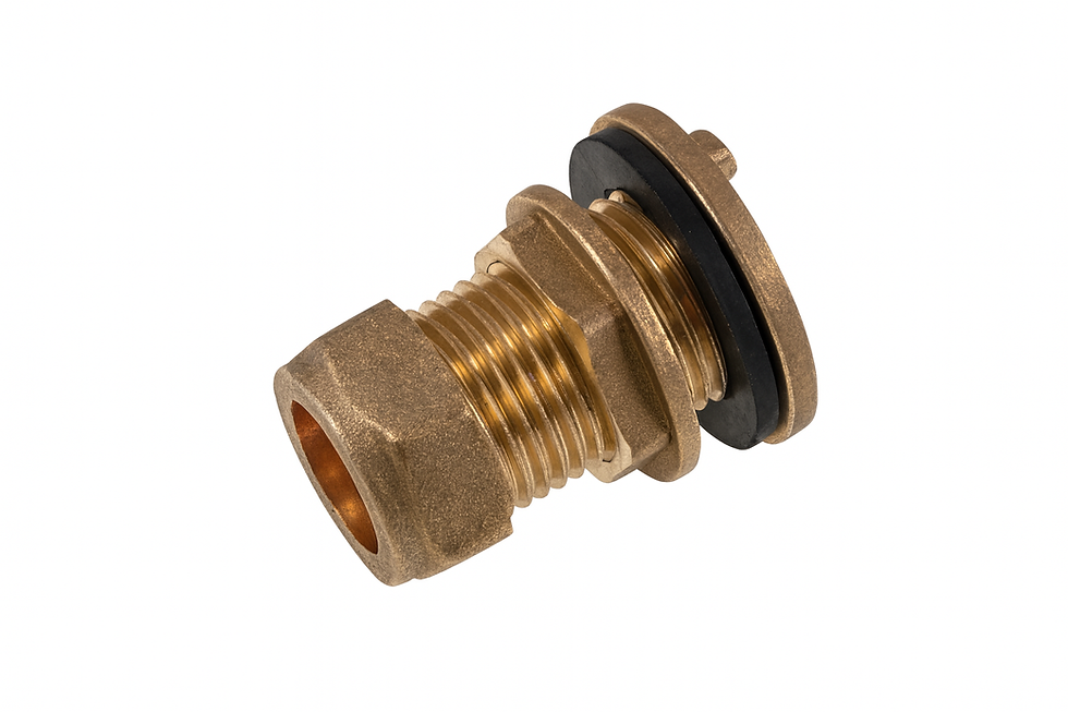 15mm Brass Flanged Tank Connector