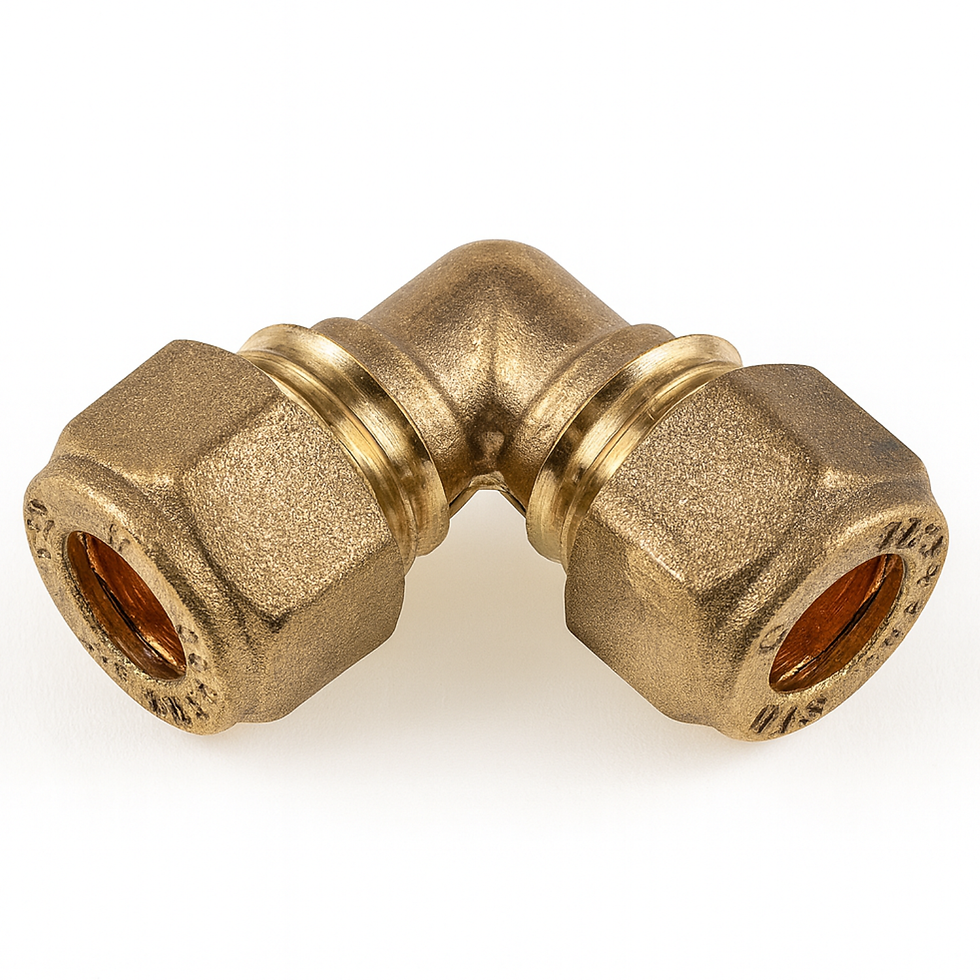 8mm C x C Brass Compression Elbow – 90°