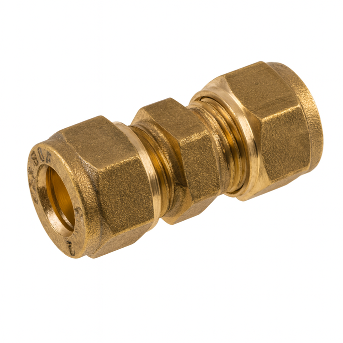 8mm C x C DZR Brass Compression Coupling – J603