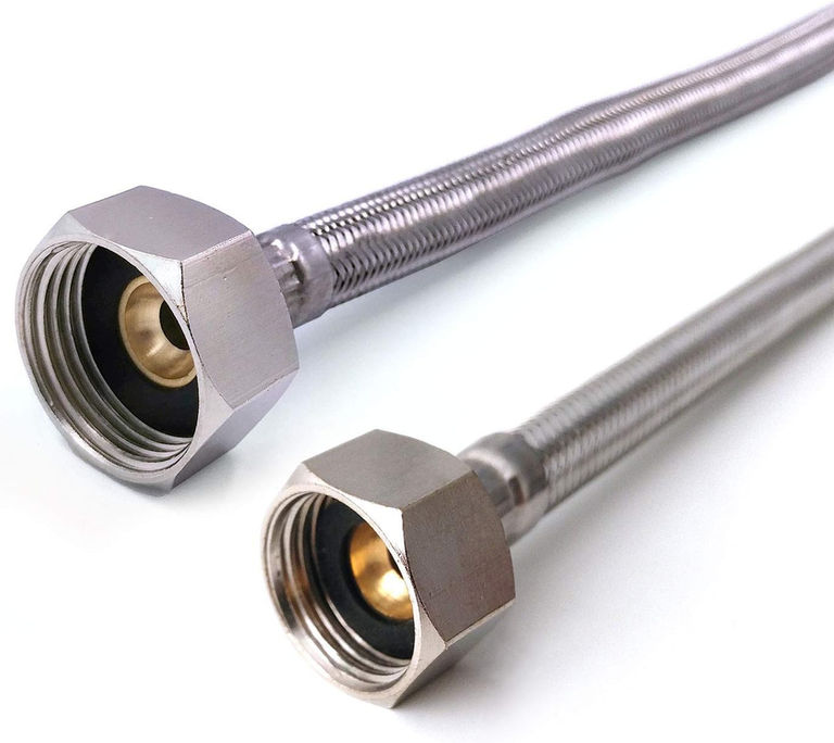Flexi Pipe 3/4" x 1/2" BSP Flexible Hose – 900mm (Pair)