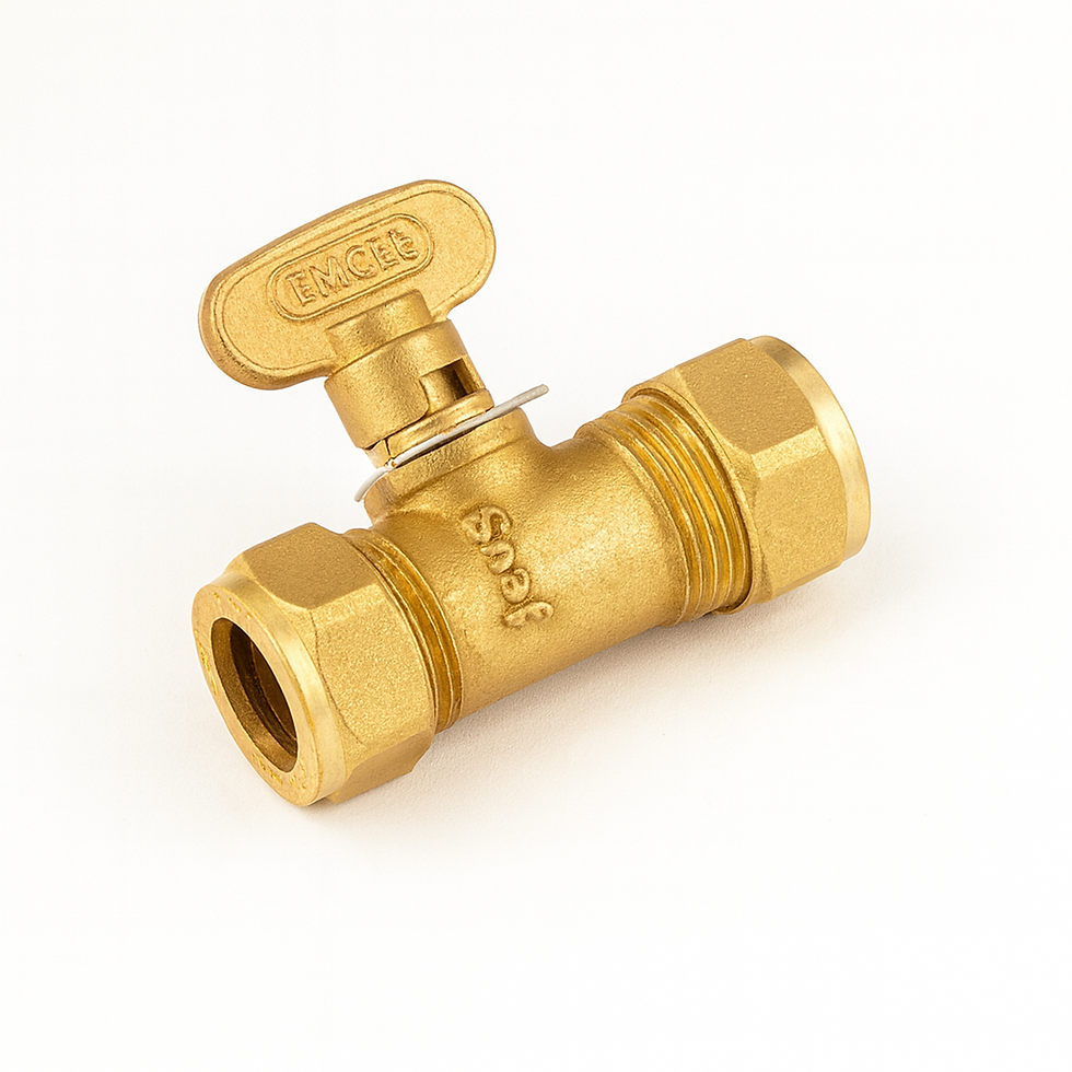 10mm Brass Gas Isolating Valve – Compression
