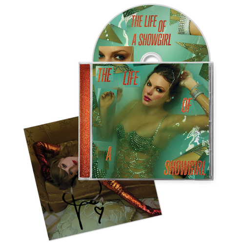 THE LIFE OF A SHOWGIRL CDサインPHOTO1② 1X CD TAYLOR SWIFT - THE LIFE OF A SHOWGIRL (SIGNED) l CARD