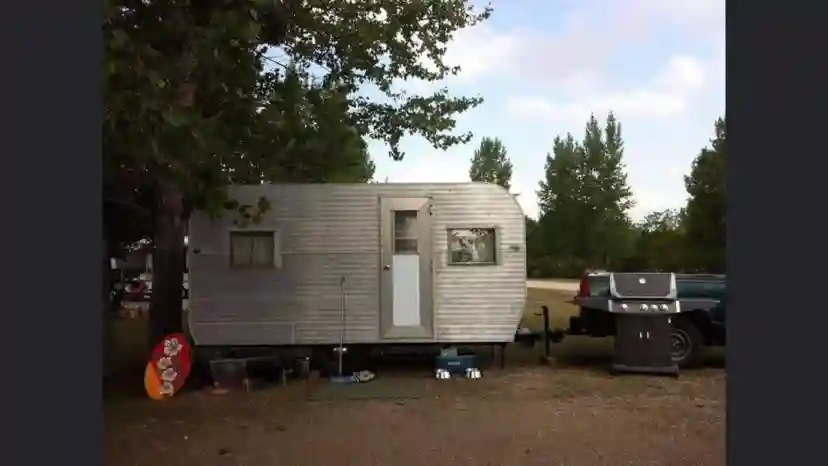 Gutted 1965 Ted's Camper - ready to be changed into a Camper Photo Booth - Striped down
