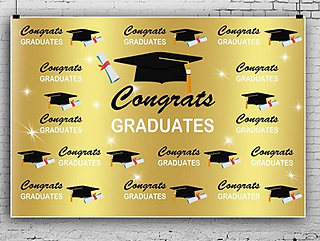 Gold Grad Backdrop -Photo Booth Backdrop Rental Winnipeg and Southern Manitoba
