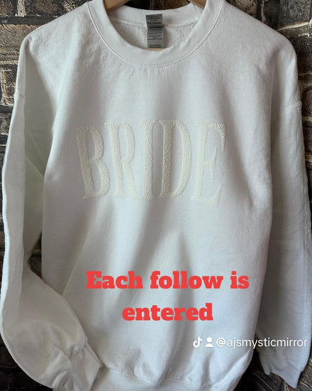 Gave away a groom and Bride hoodie