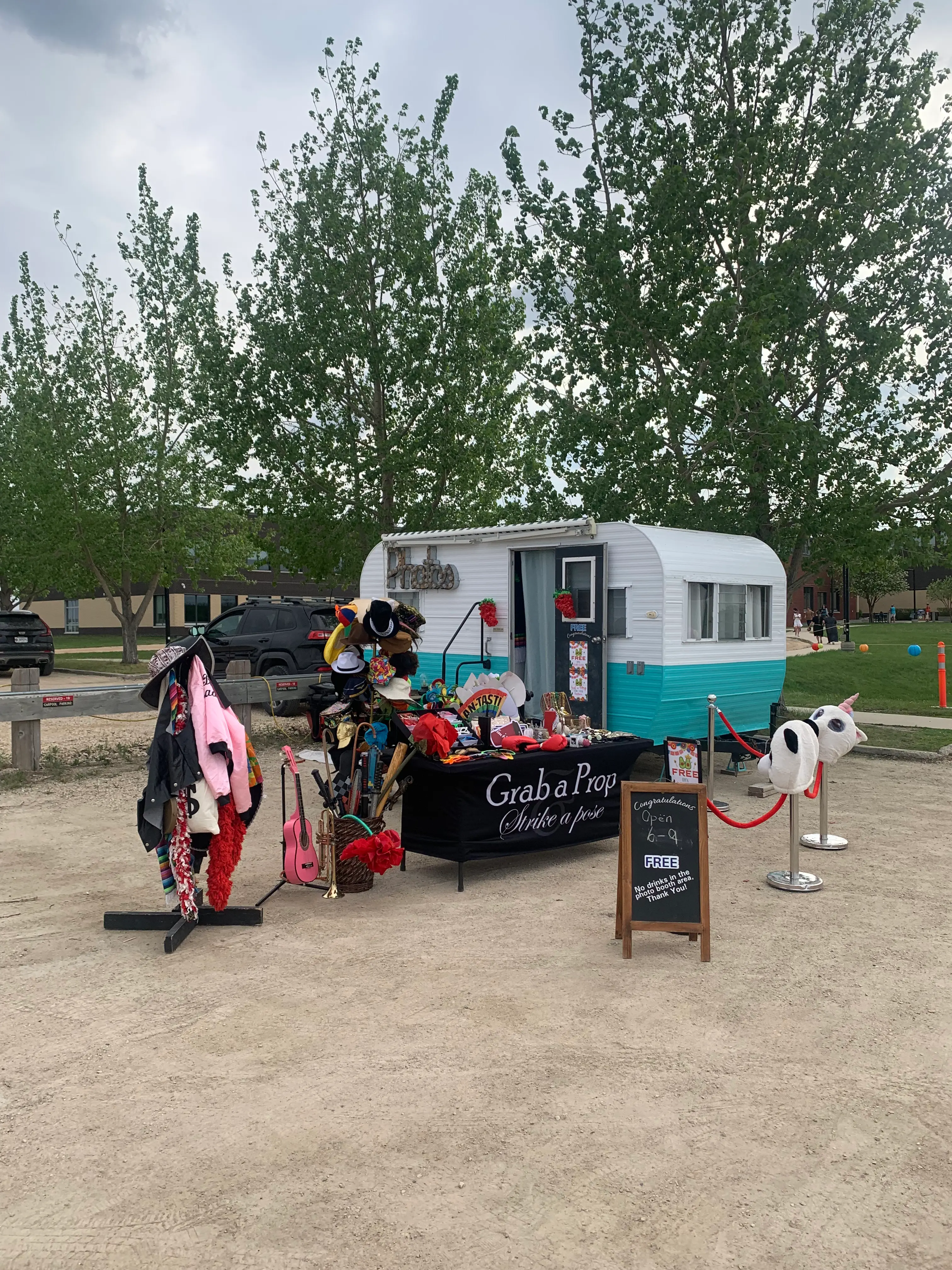 Camper Photo Booth Set-up Southern Manitoba