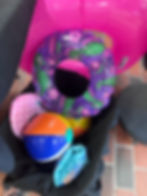 Pool party photo booth props with summer‑themed signs