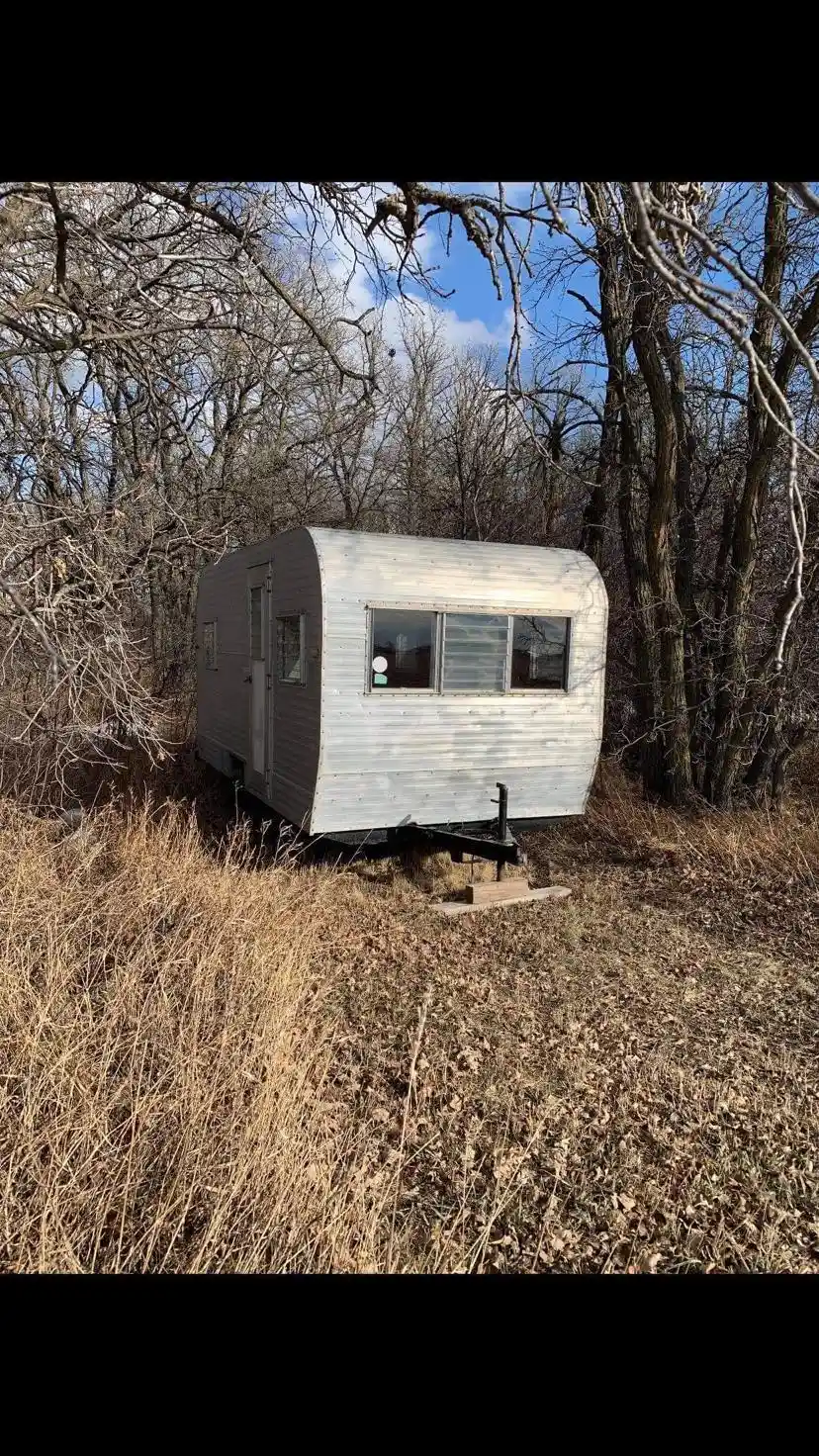 Gutted 1965 Ted's Camper - ready to be changed into a Camper Photo Booth - Striped down