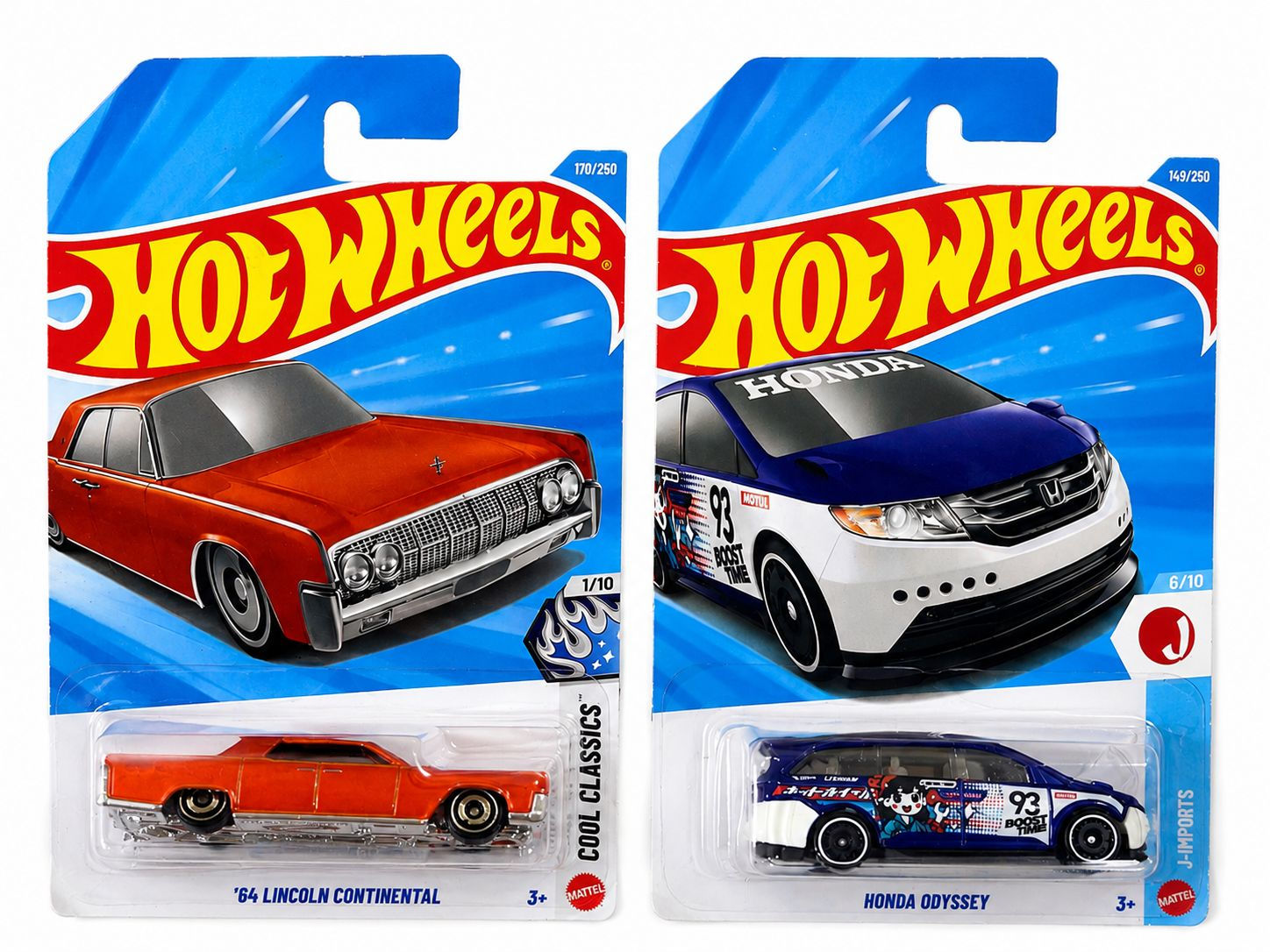 Hot Wheels '64 Lincoln Continental & Honda Odyssey Combo Pack