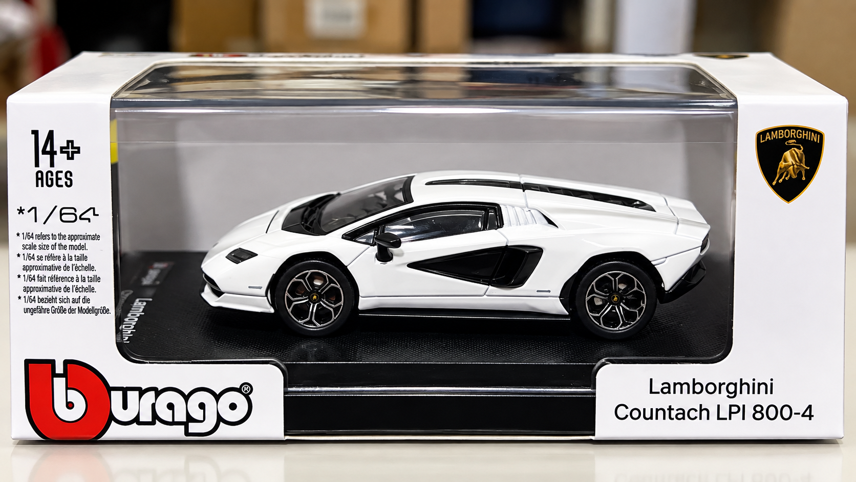 burago Lamborghini Countach LPI 800-4 blue 1:64 Diecast model