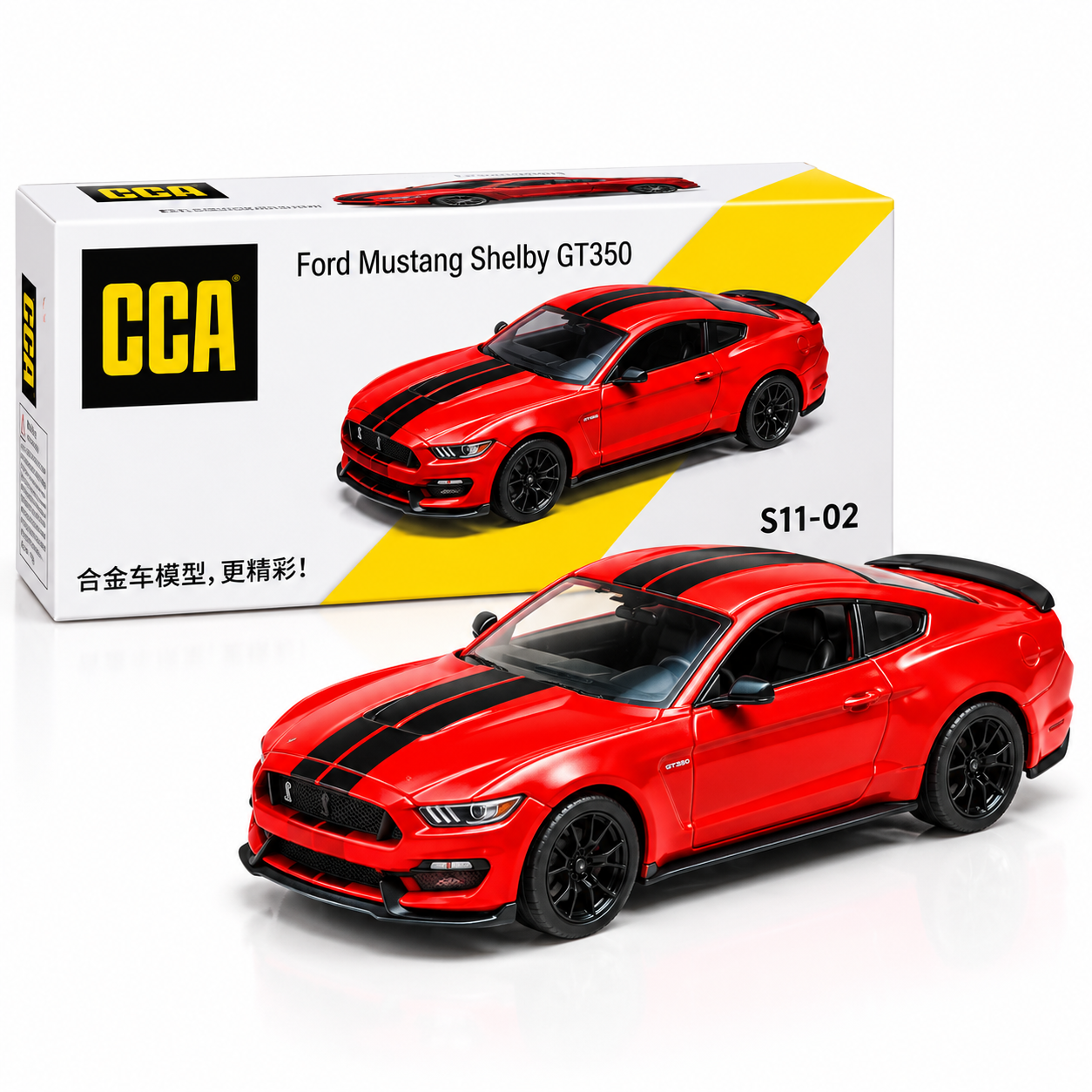 CCA Ford Mustang Shelby GT350 Red Diecast Model Car – S11-02