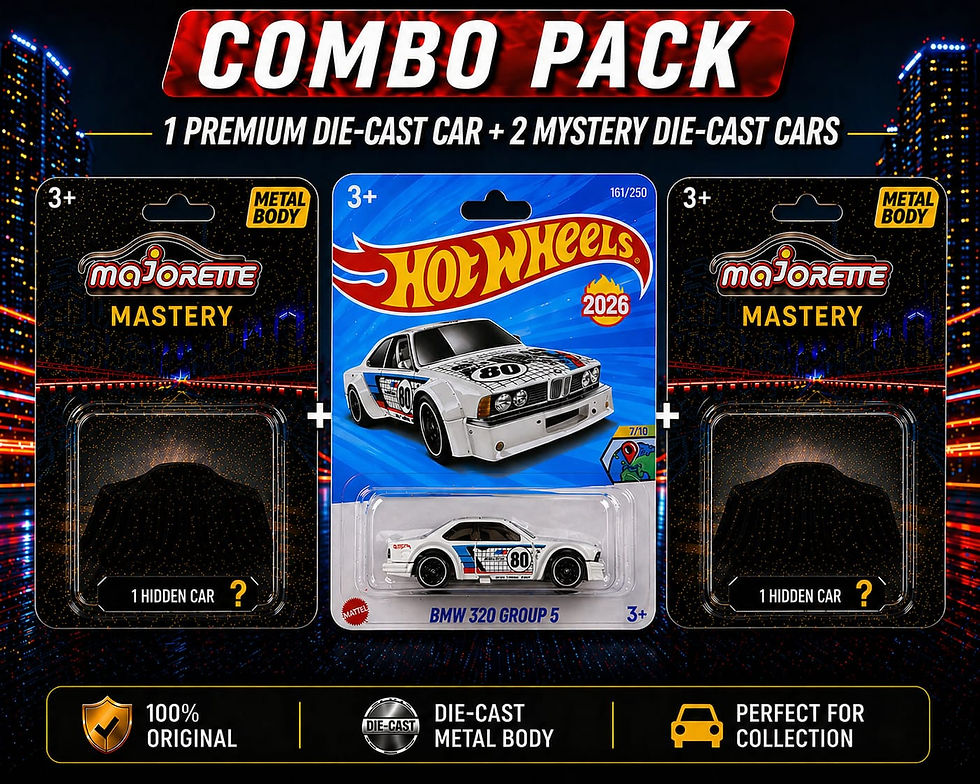 Thumbnail: Hot Wheels BMW 635 CSi with 2 Majorette Mystery Cars | Die-Cast Combo Pack 