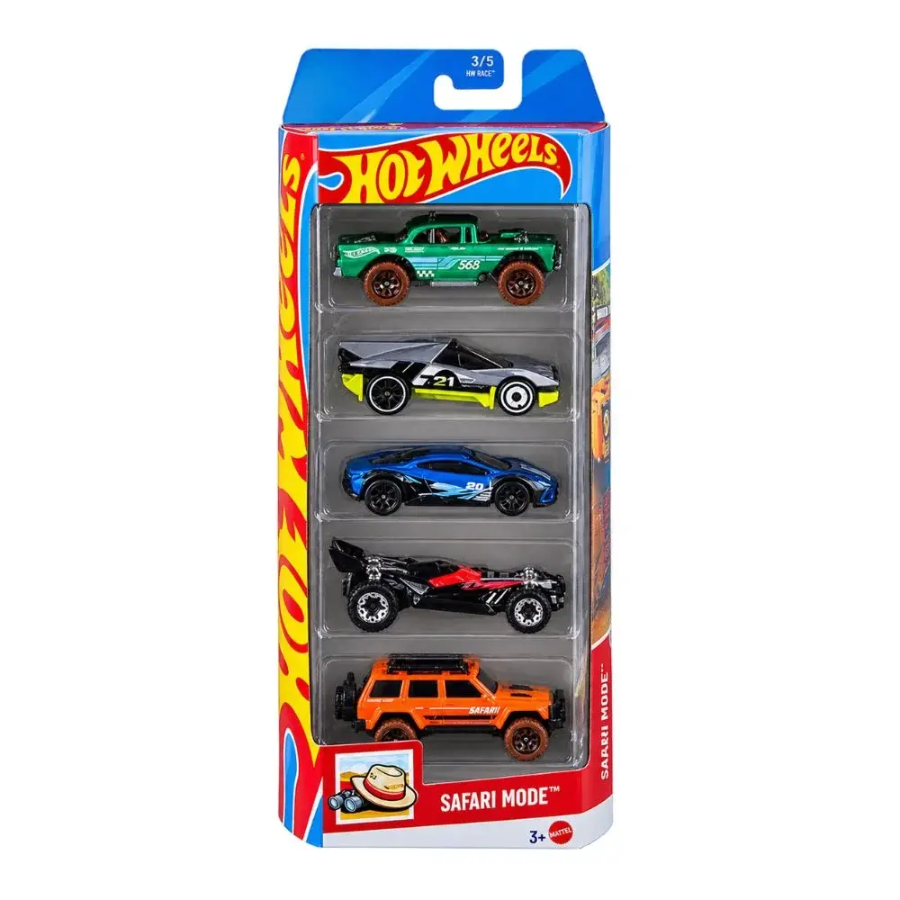 Hot Wheels Safari Mode of 5 Cars Diecast models car
