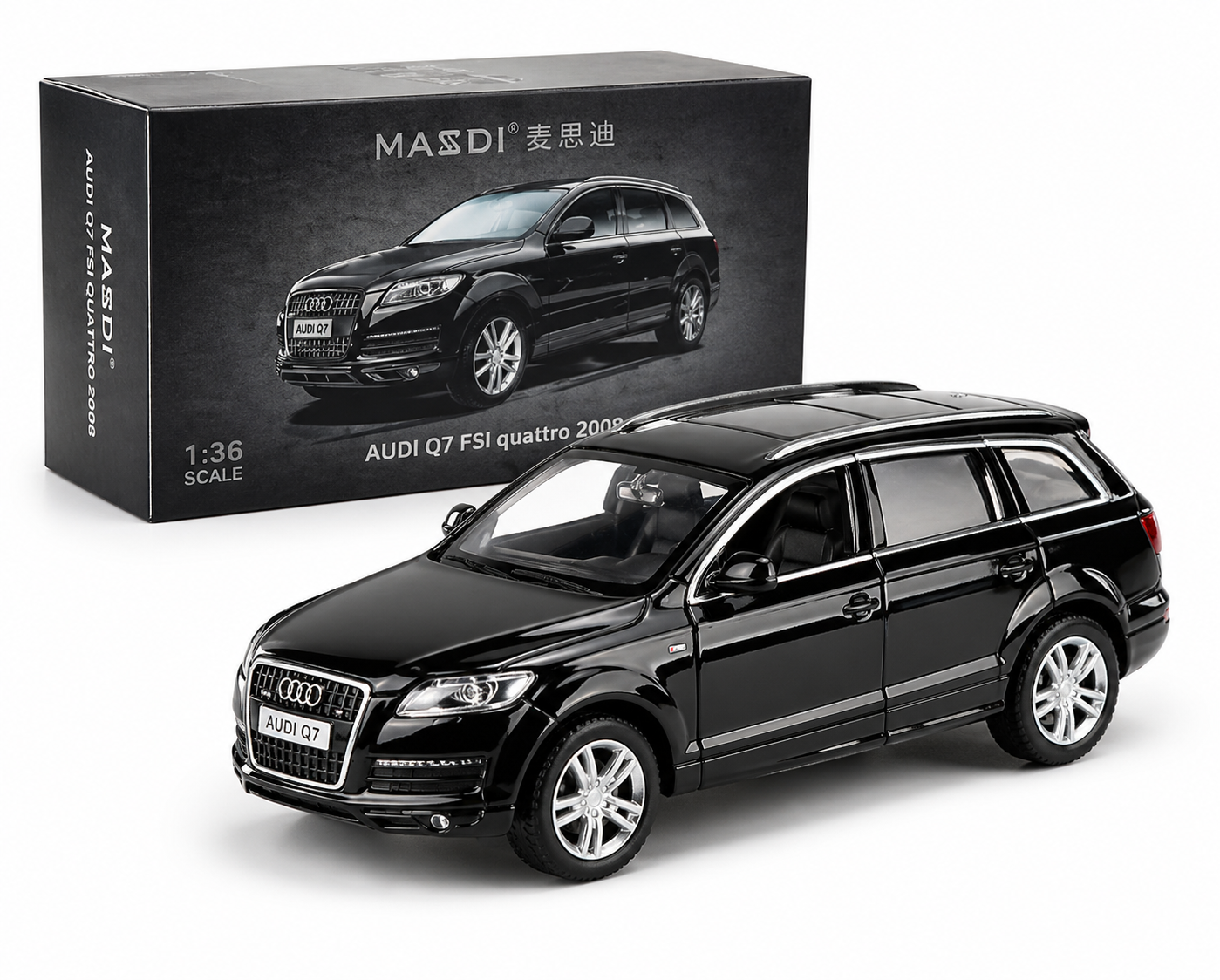 Massdi Audi Q7 FSI QUATTRO BLACK | PREMIUM DIECAST CAR