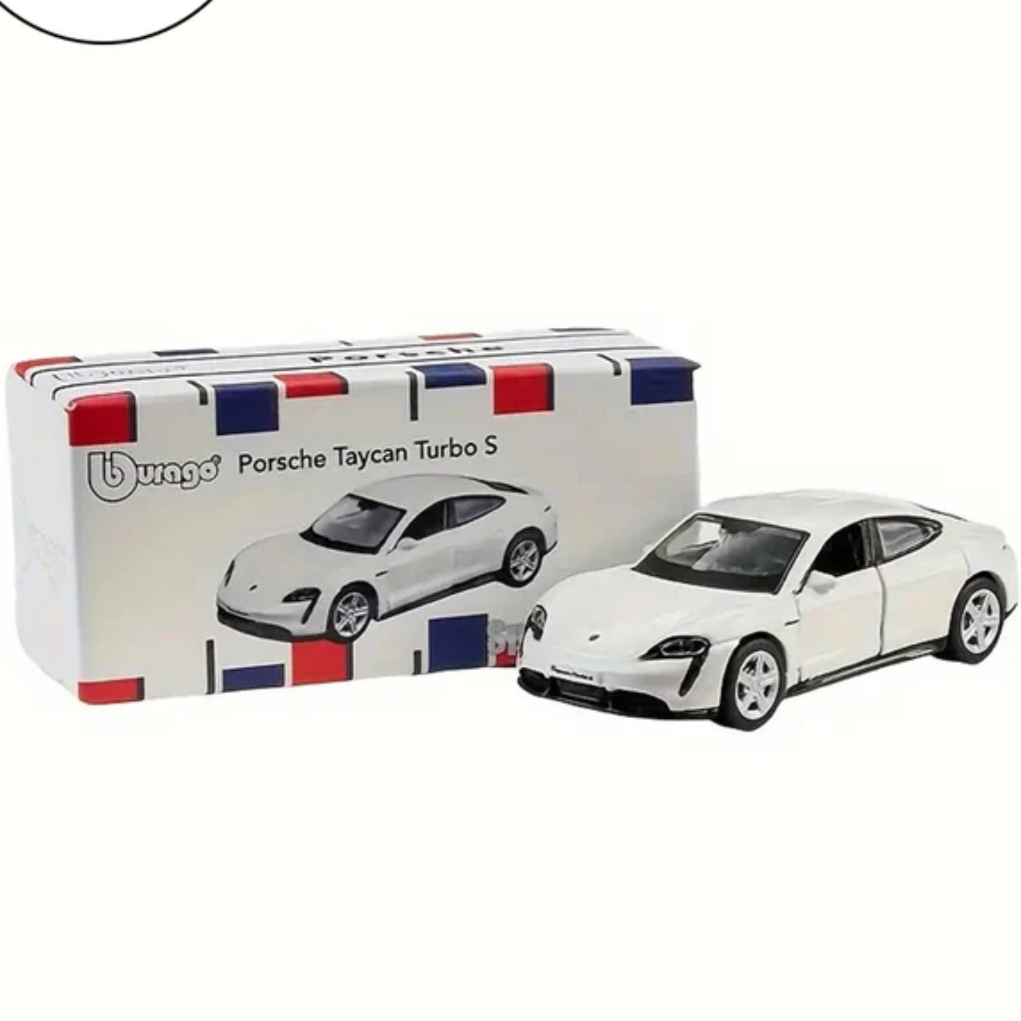 Burago Porsche Taycan Turbo s 1:64 die cast model