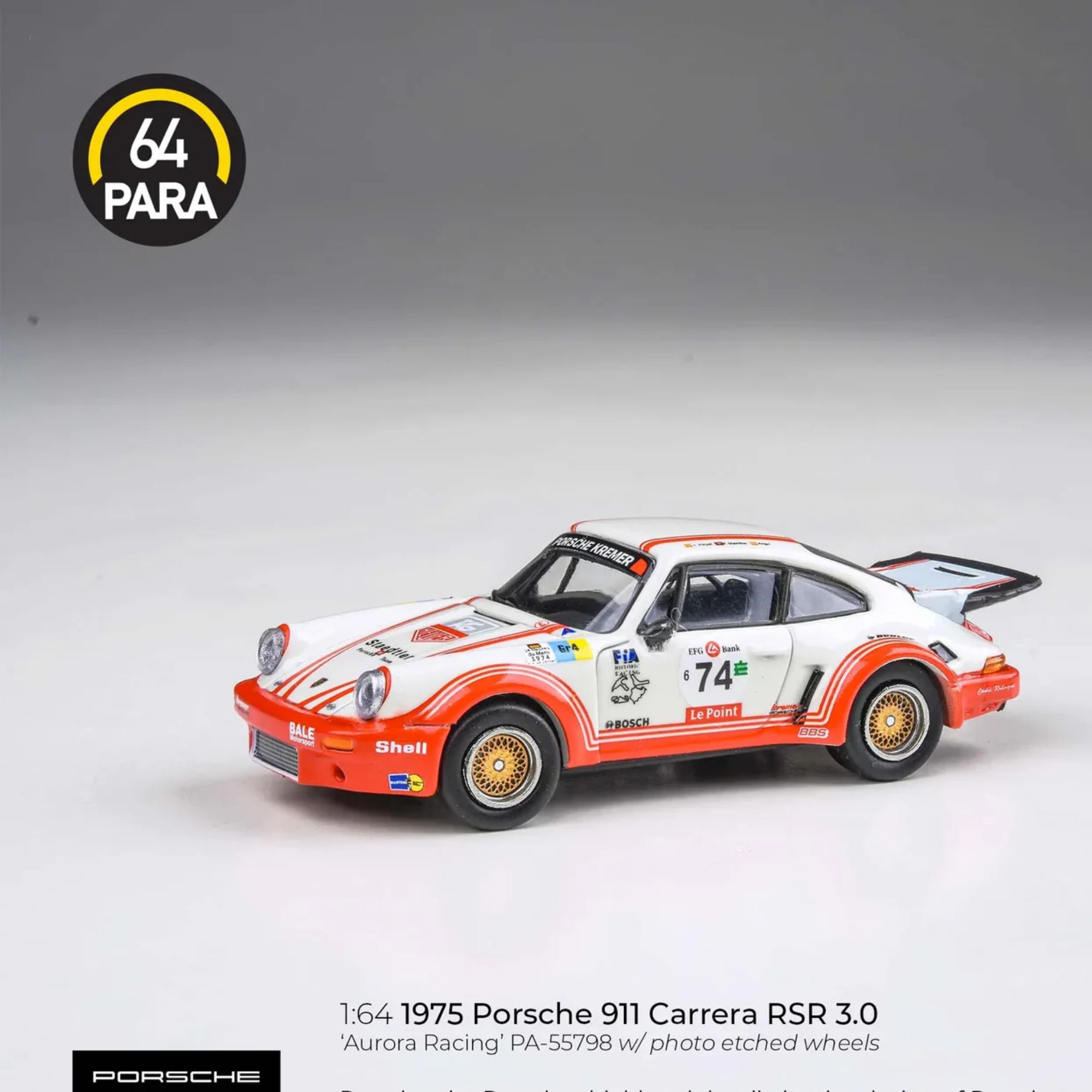 PARA 64 1:64 Porsche 911 Carrera 3.0 RSR Aurora Racing PARA 55798