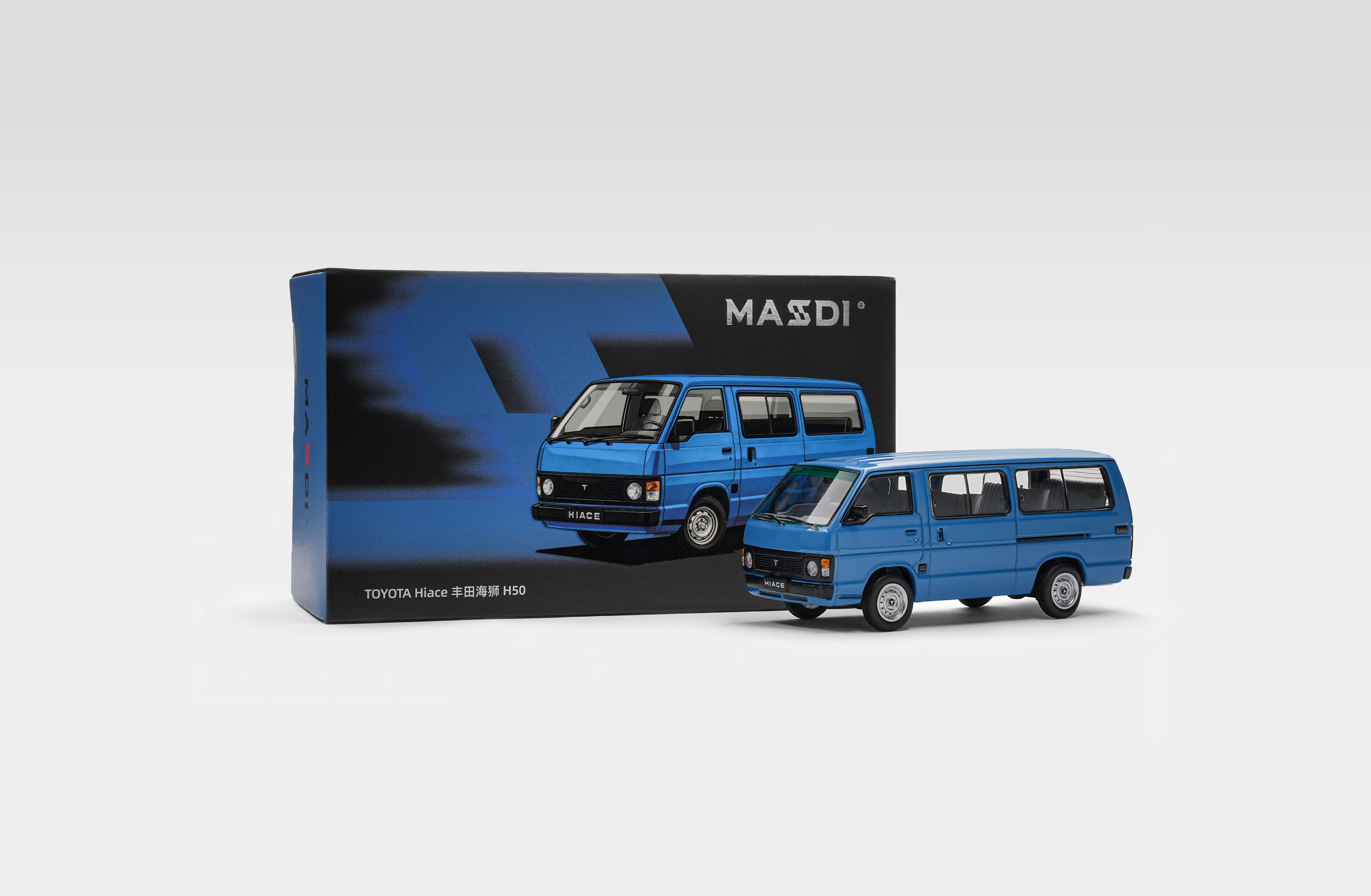(PRE-ORDER) Massdi Toyota HiAce H50 – Blue – 1:64 Premium Diecast Car Model