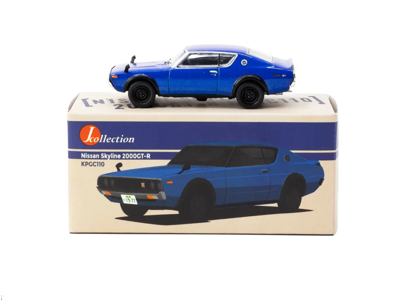 Tarmac Works J Collection 1/64 Nissan Skyline 2000GT-R KPGC110 Blue Metallic - C