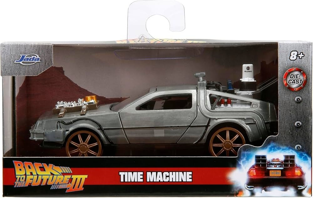 1/32 Jada Back To The Future Time Machine DMC DeLorean Diecast Car Model 