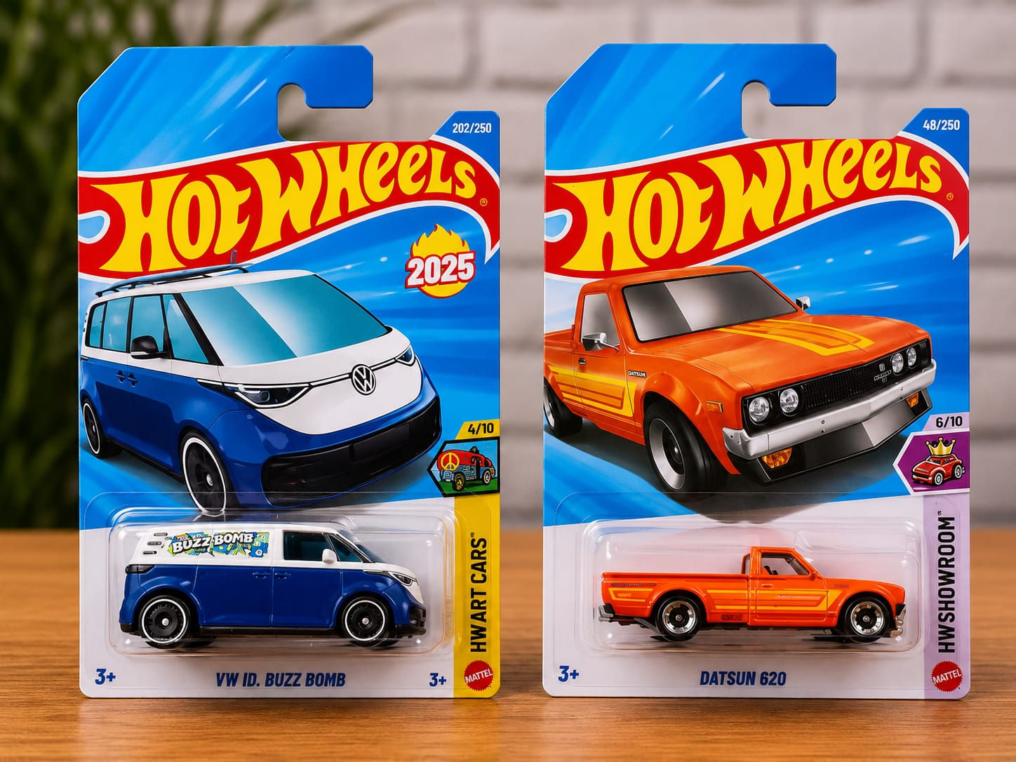 Hot Wheels VW ID. Buzz Bomb & Datsun 620 Combo Pack