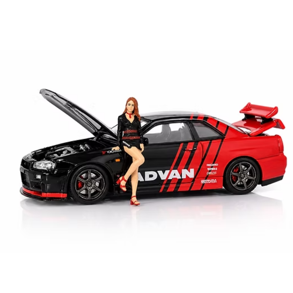 Time micro (TM646316-1) Skyline R34 Advan livery with figurine