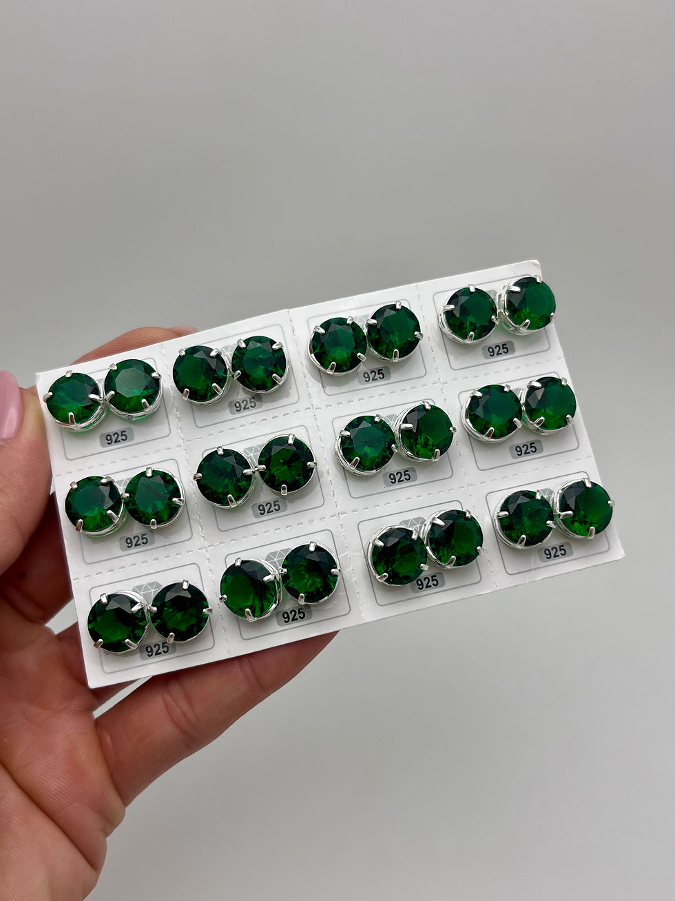 Miniatura: Brinco ponto de luz 10mm cravação inglesa cores