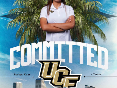 【恭喜詹培薇!以全額獎學金口頭承諾中佛里達大學(UCF)女子高爾夫球校隊】