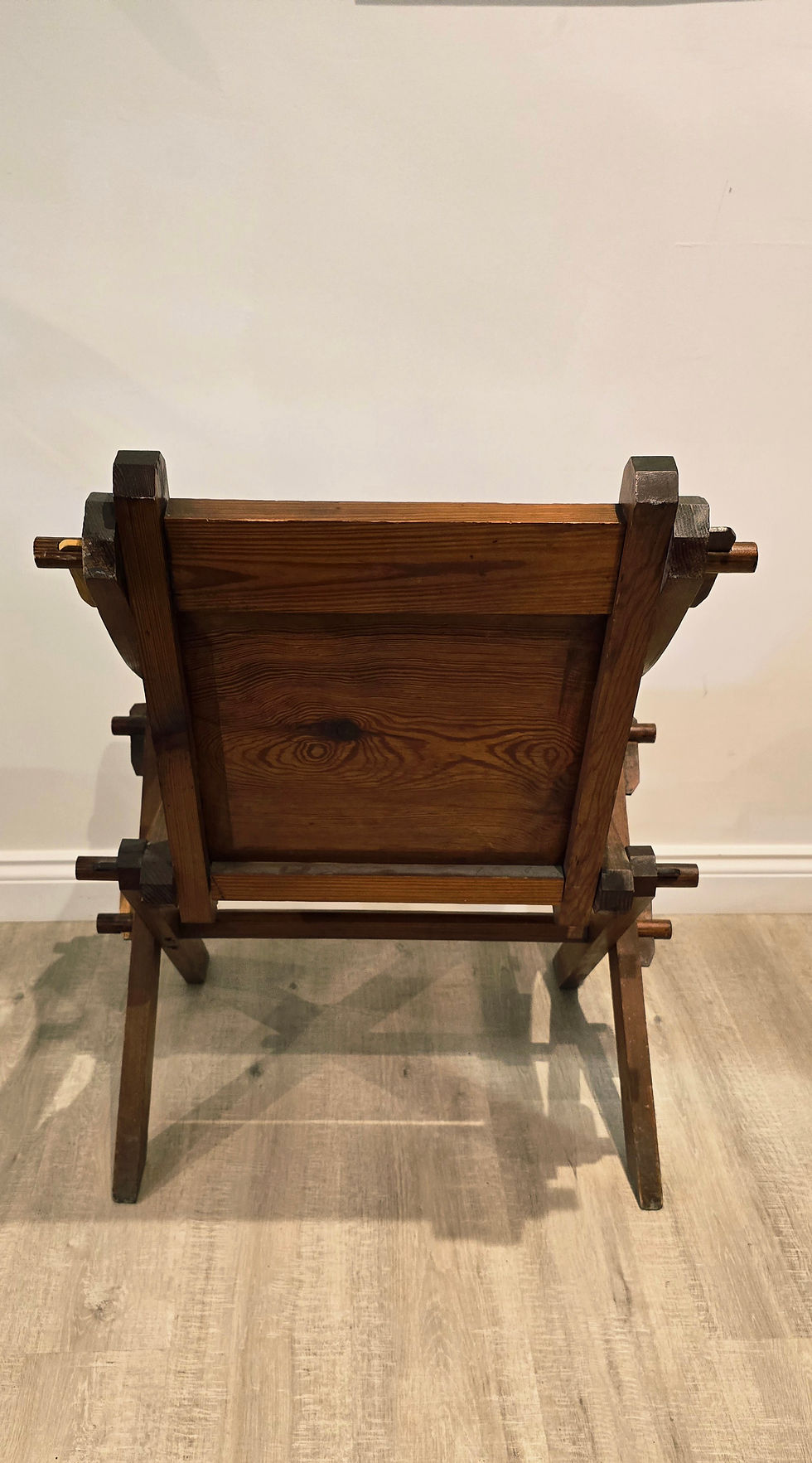 Thumbnail: Antique Victorian Solid Oak Glastonbury Gothic Ecclesiastical Elbow Armchair
