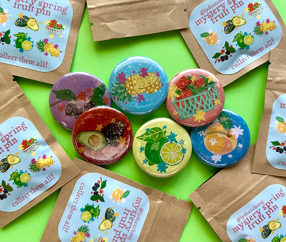 mystery spring fruit pins
