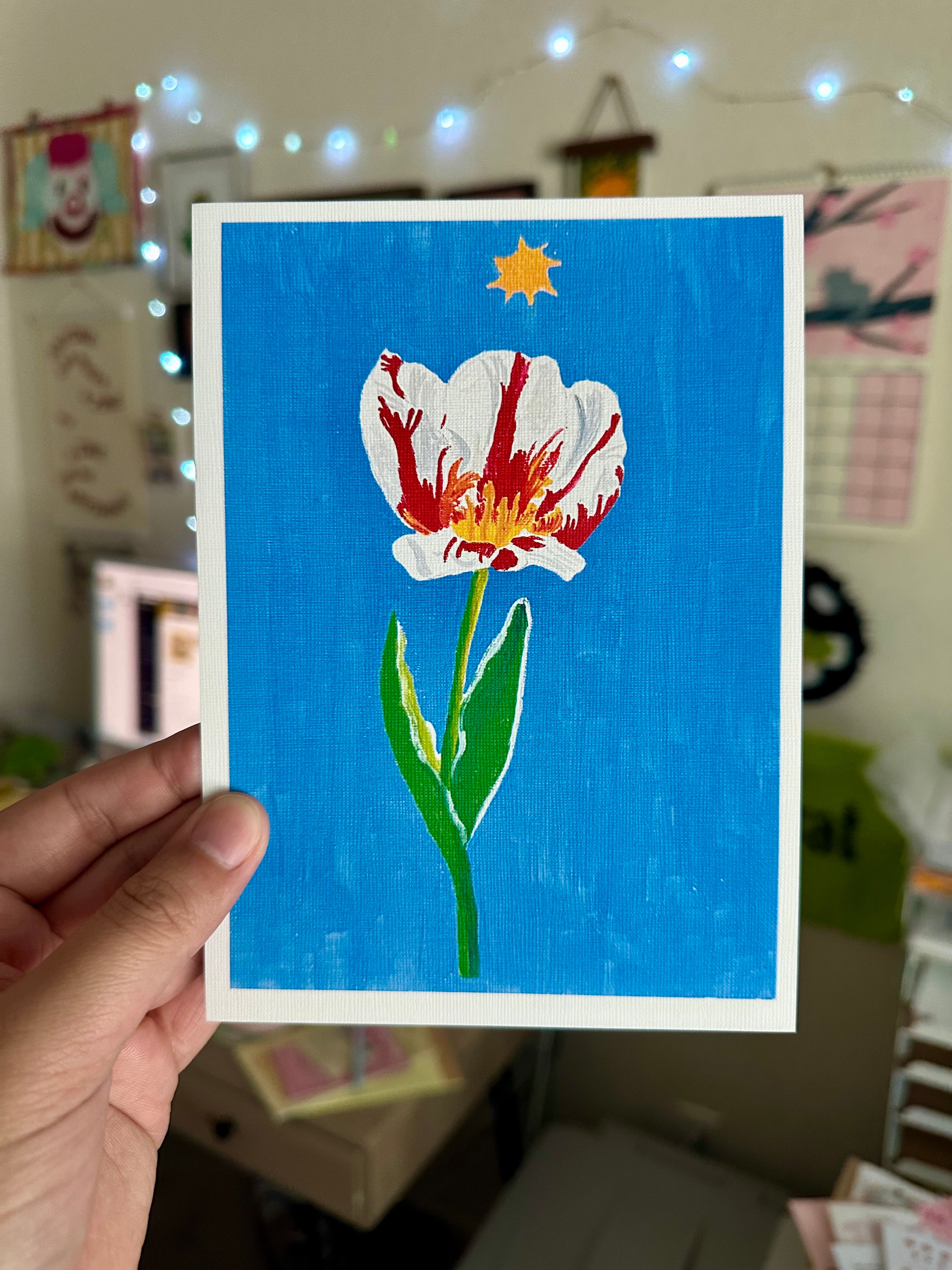 gouche tulip // art print