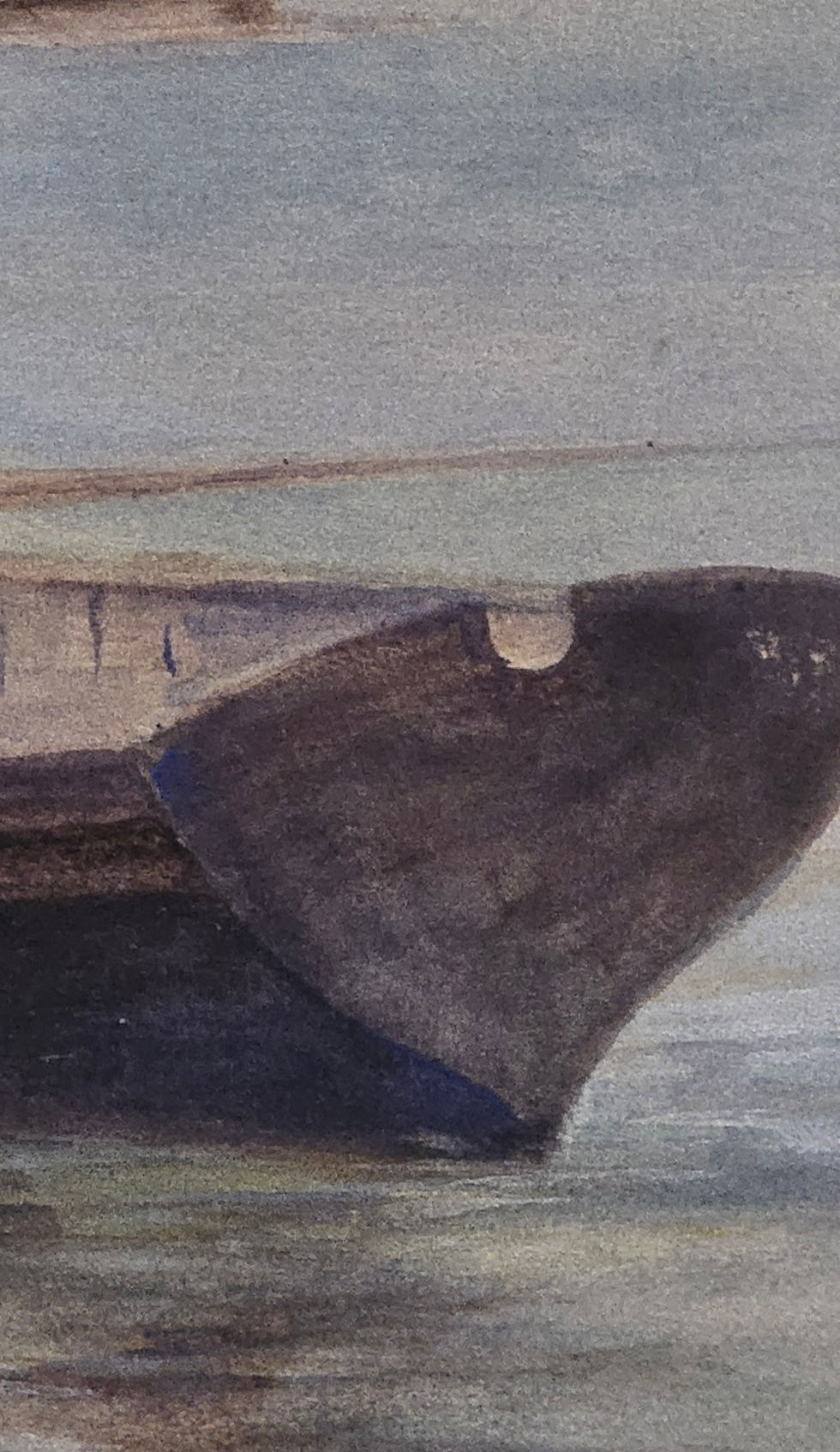 Thumbnail: Antique Watercolour Painting Of A Fisherman And Boat On A Lake Signed Dated 1920