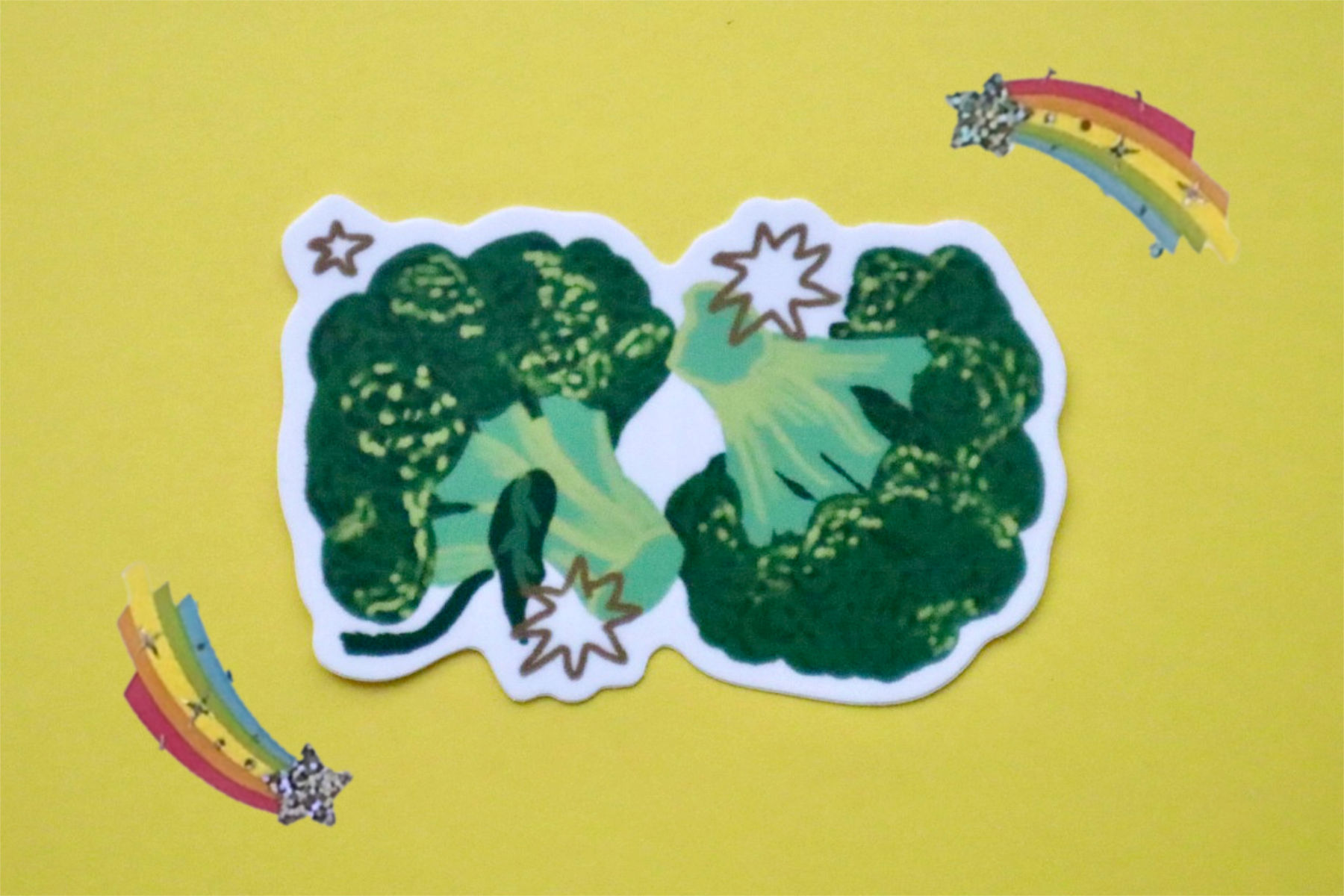 broccoli star snack sticker
