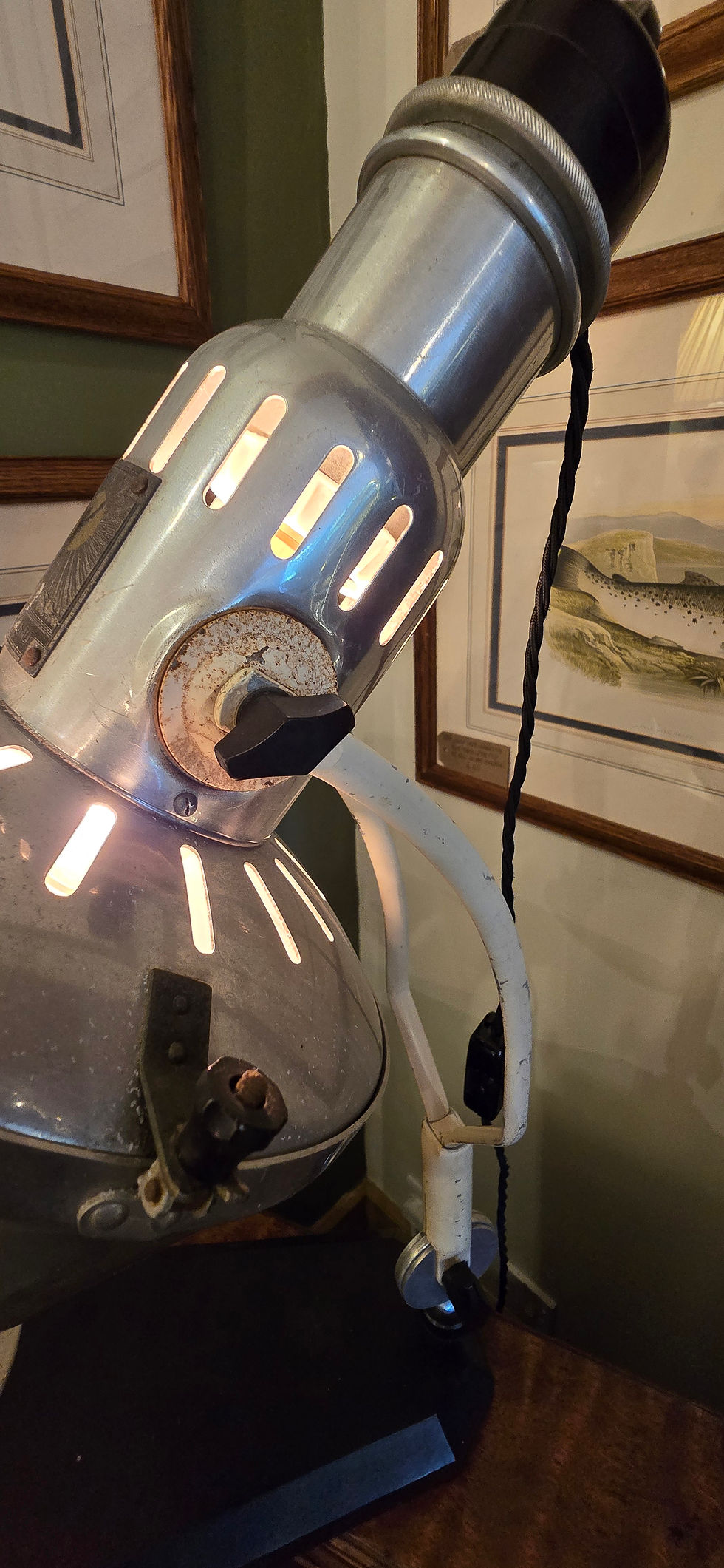 Thumbnail: Vintage Original Hanau Sollux Lamp 1930's Converted For Normal Bulb Re-wired PAT