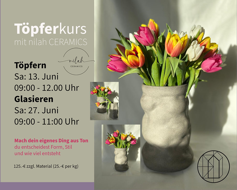 Töpferkurs (2-tägig) mit nilah CERAMICS JUNI 2026