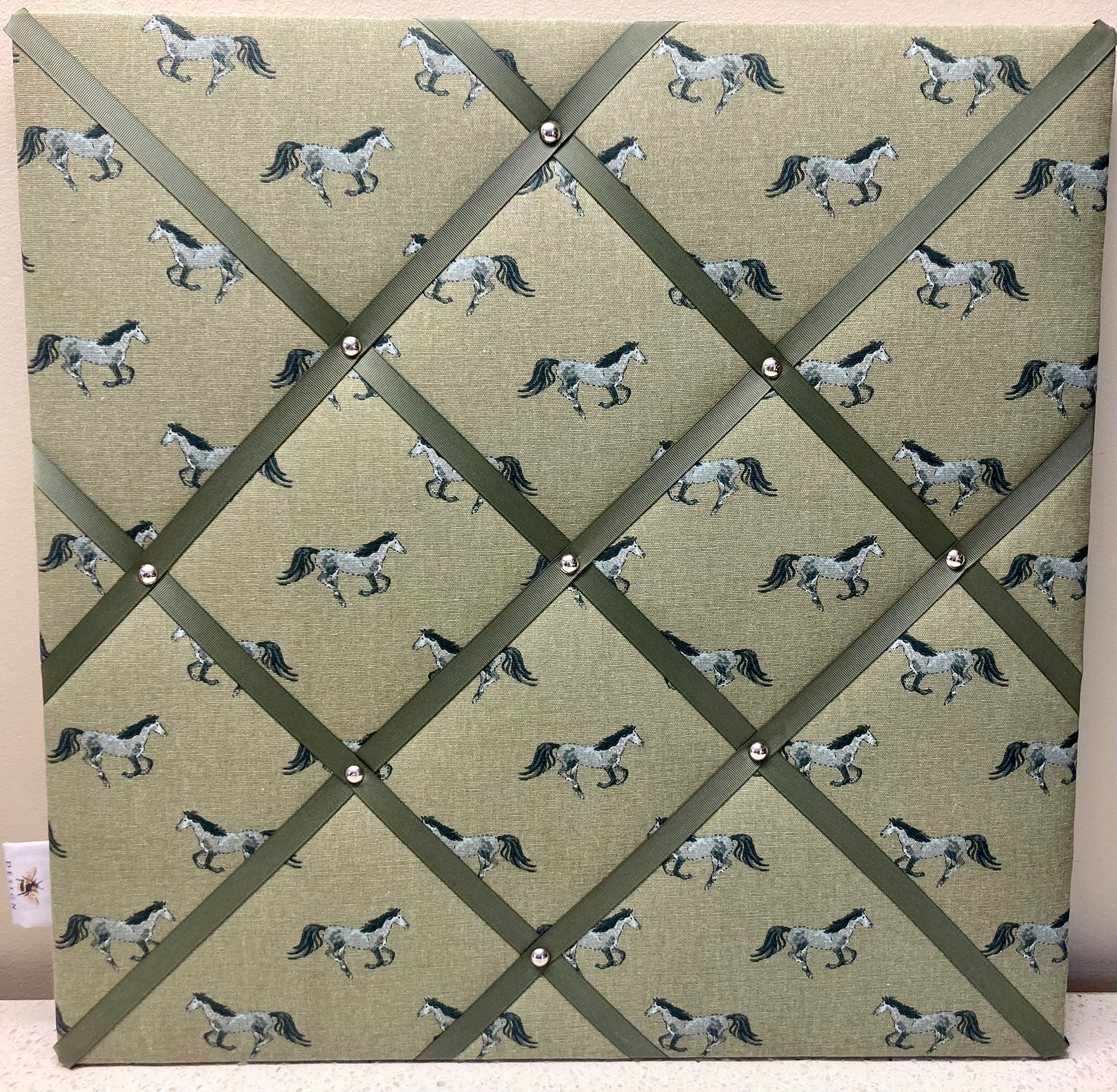 Fabric Memo Board Running Horses by Sophie Allport