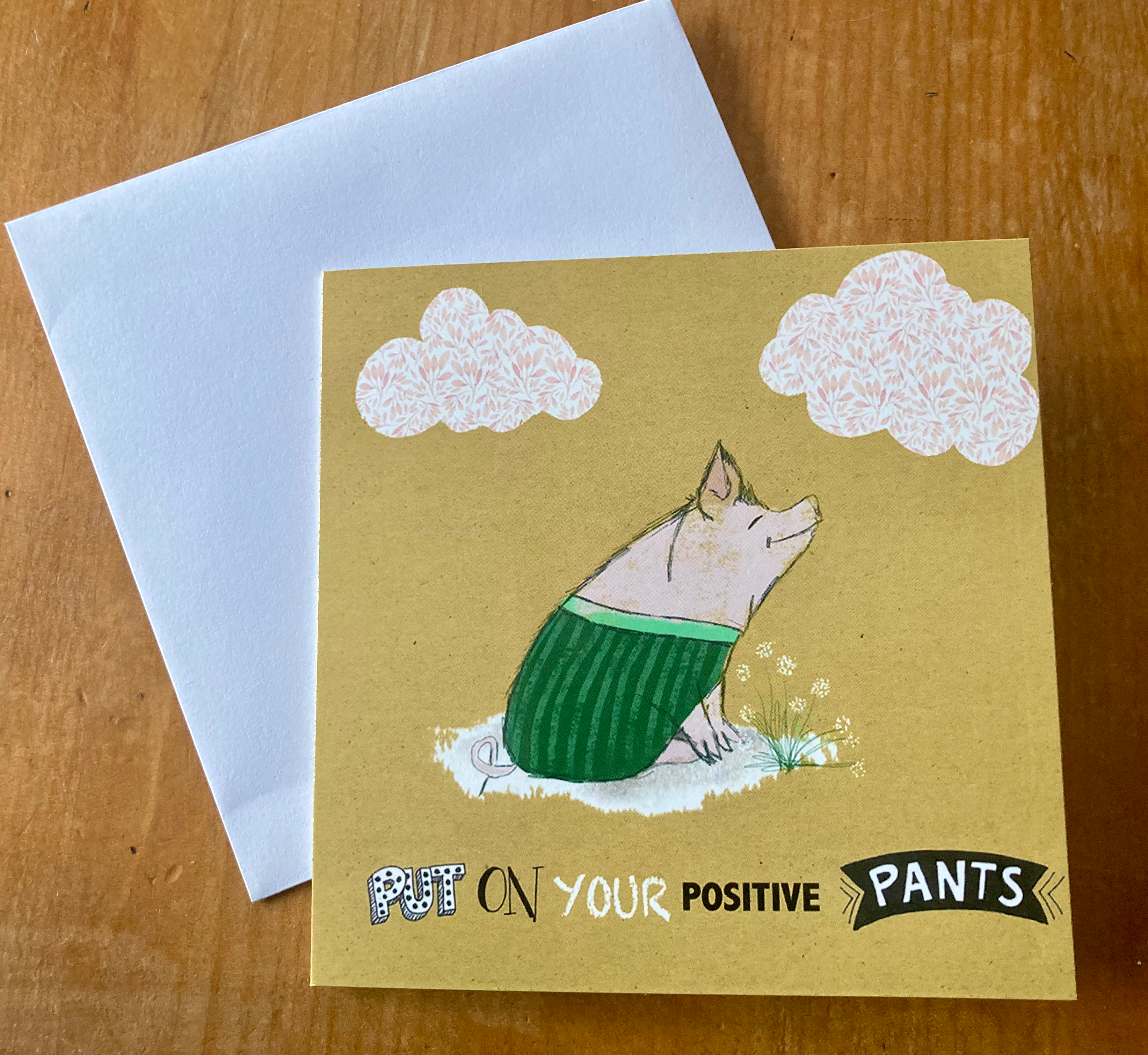 "Put on Your Positive Pants" Card and Envelope
