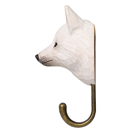 Thumbnail: Wooden Arctic Fox Hook