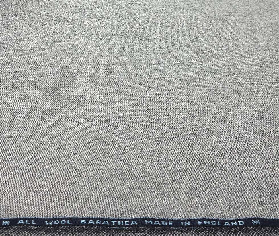 Thumbnail: Light Grey All Wool Barathea Fabric By Bower Roebuck