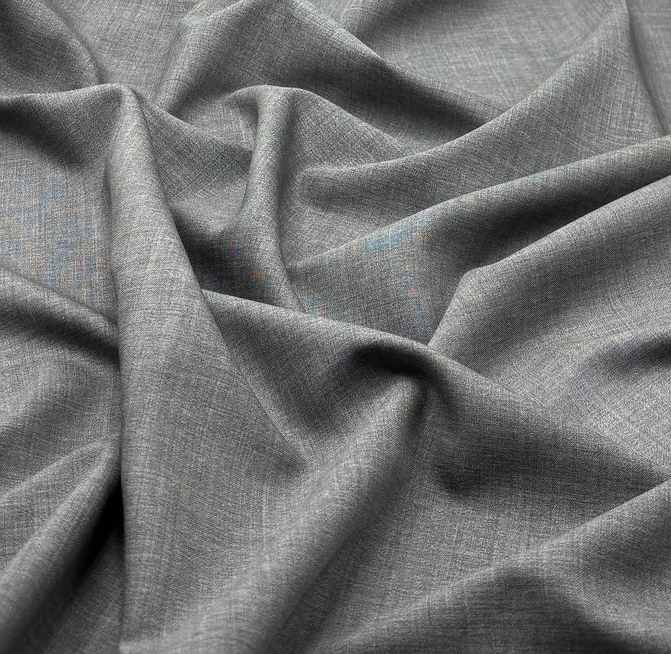Thumbnail: Grey Super 150s &  Cashmere Fabric By Kabbani Textiles - 3.50 Meters