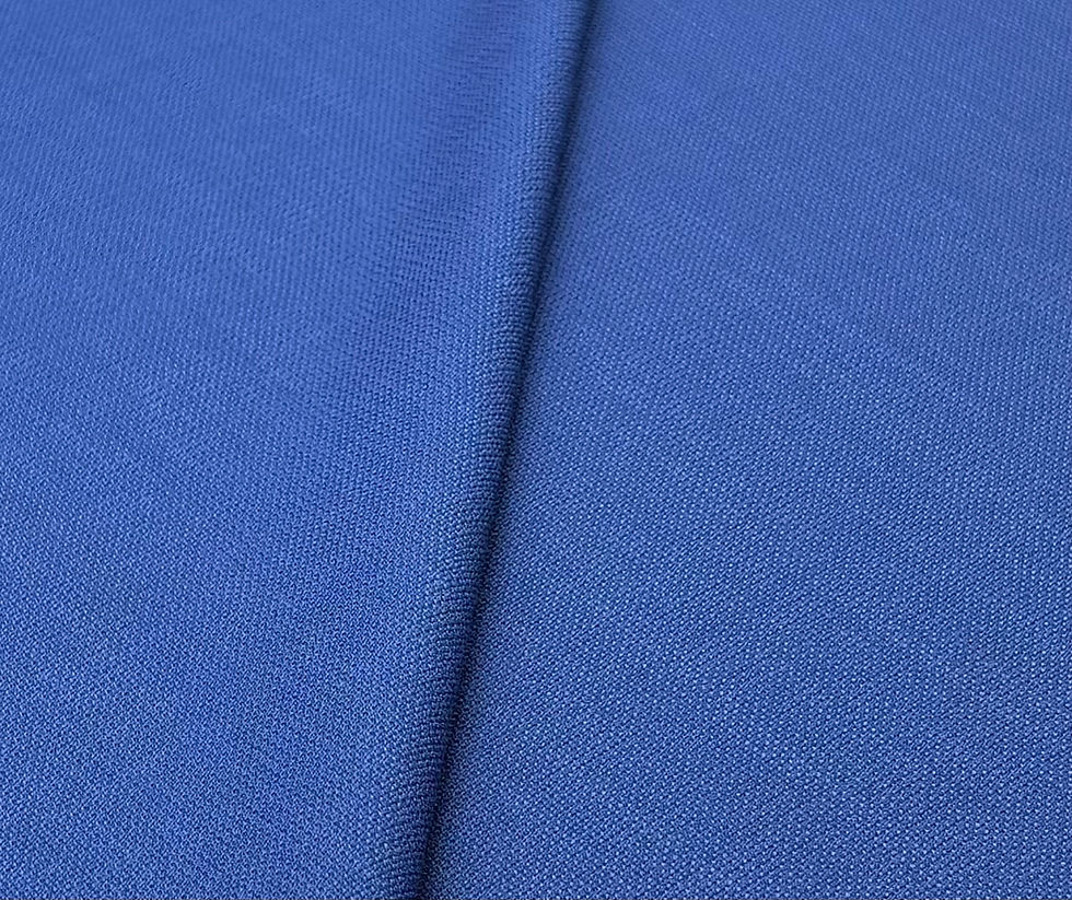 Thumbnail: Blue Basket Weave 100% Escorial wool Fabric By Escorial - 3.50 Meters