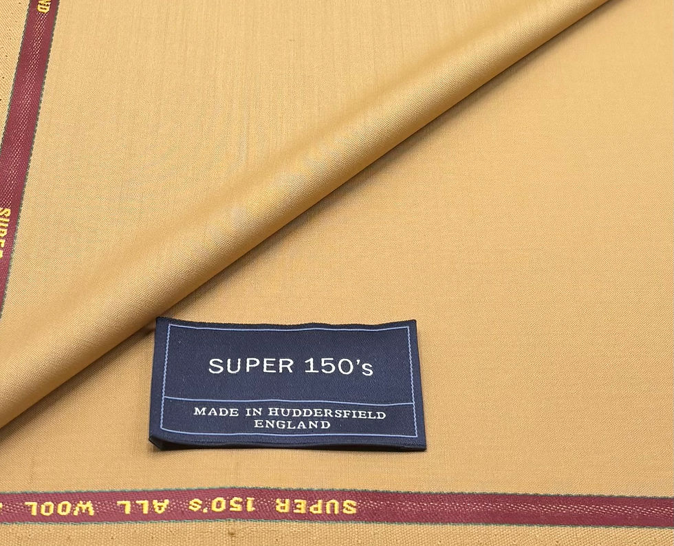 الصورة المصغرة: Beige Super 150s & Cashmere Fabric By Kabbani Textiles - 3.50 Meters
