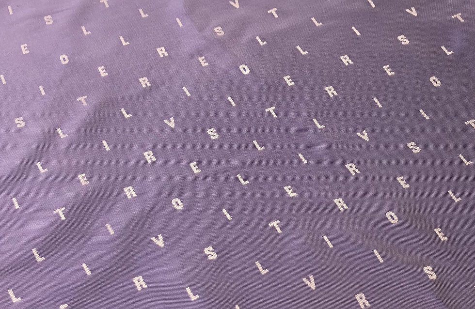 Thumbnail: Purple Letters Jacquard viscose