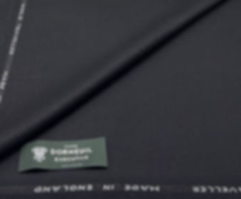 Black Twill Wool & Mohair Suiting & Thobe Fabric By Dormeuil- 3.50 Meters