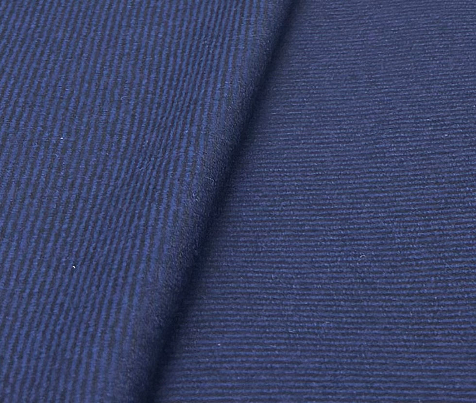 Thumbnail: Navy Blue Twill Wool Tweed Fabric By Fox Brothers - 3.0 Meters