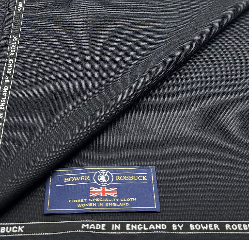 Charcoal Grey Sharkskin Super 100s Wool By Bower Roebuck