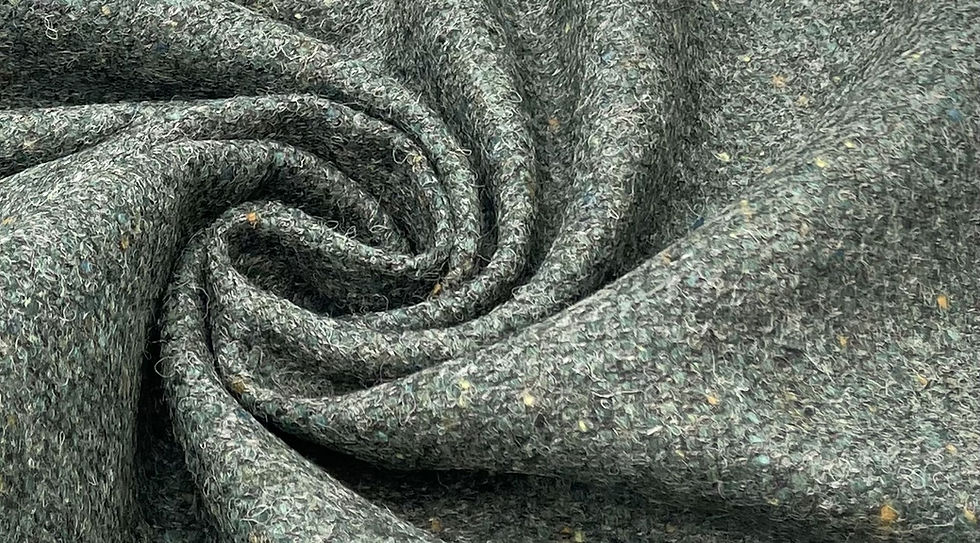 Thumbnail: Green Donegal 100% English Tweed By Kabbani Textiles