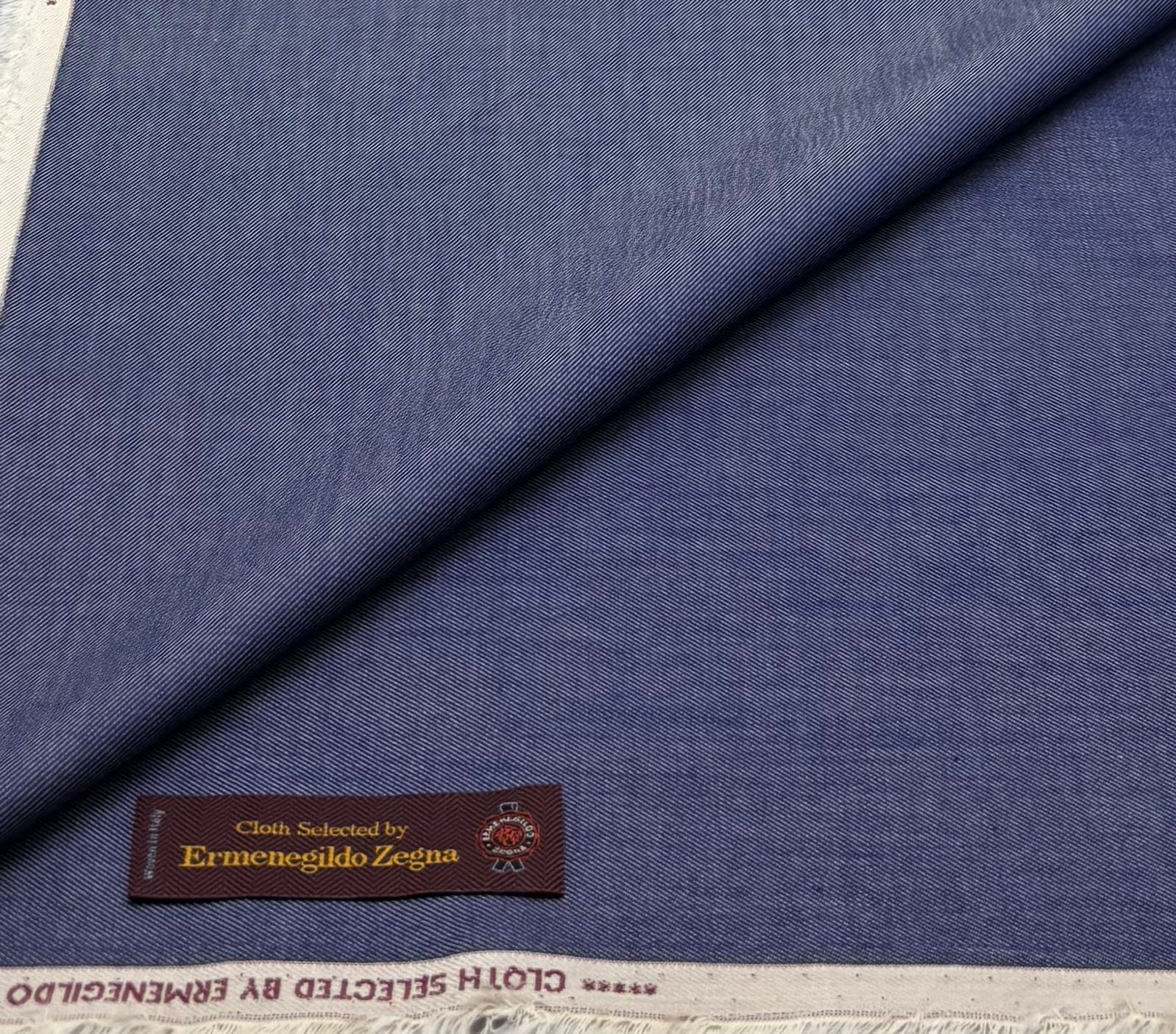 Denim Look 2PLY 100% Cotton Shirting Fabric By Ermenegildo Zegna