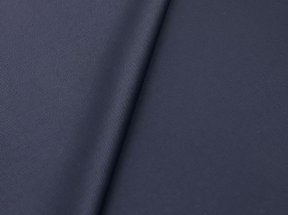 Thumbnail: Navy Super 150s Wool Blended Fabric By Hunt & Sherry - 3.50 Meters